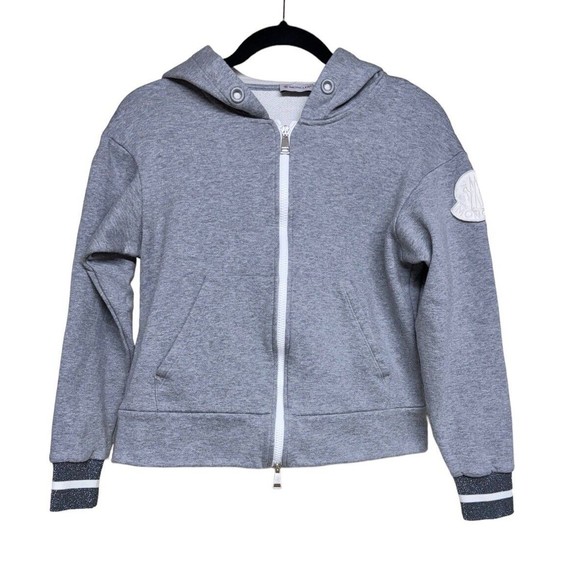 Moncler Maglia Cardigan Hoodie Sweatshirt Gray Women's Size XS